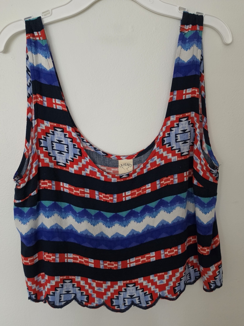LA Hearts Patterned Crop Top